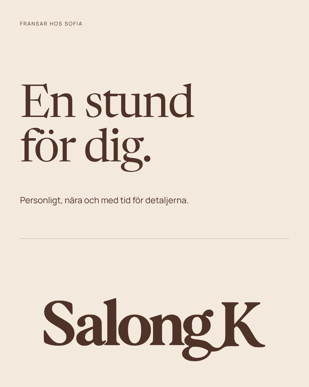 Textinlägg: En stund för dig.